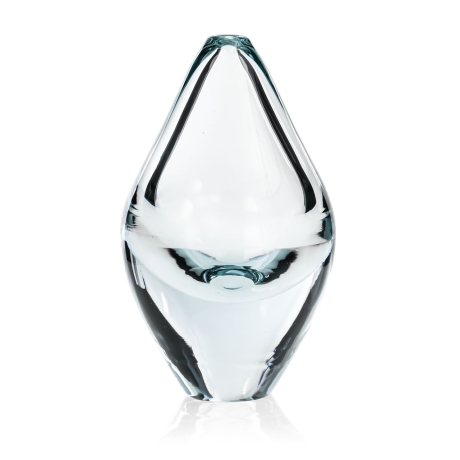 Przejdź do produktu Ekskluzywny ręcznie robiony Wazon szklany na kwiaty bezbarwny HANDMADE 25 cm