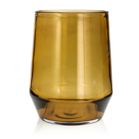 Przejdź do produktu Ekskluzywny ręcznie robiony Wazon szklany na kwiaty żółty HANDMADE 30 cm