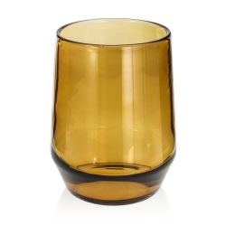 Ekskluzywny ręcznie robiony Wazon szklany na kwiaty żółty HANDMADE 30 cm