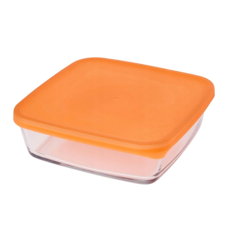 Szklany pojemnik żaroodporny Termisil pomarańczowy 1,1l