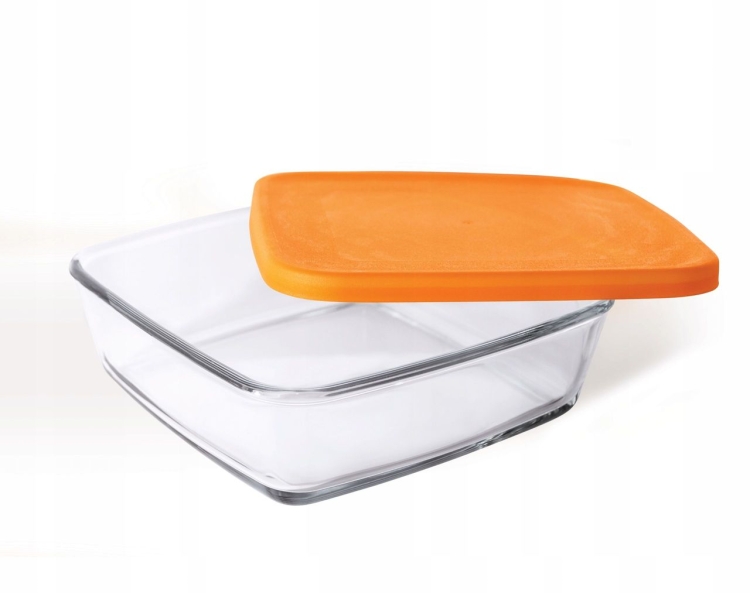 Szklany pojemnik żaroodporny Termisil pomarańczowy 1,8l