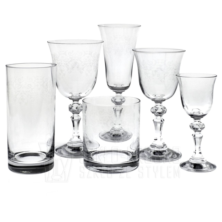 Komplet kieliszków i szklanek KROSNO KRISTA-DECO 36 el.