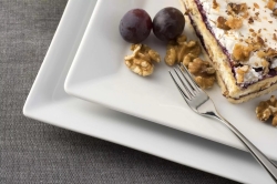 Talerz deserowy płytki LUBIANA Classic 13x13cm Biały