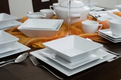 Talerz obiadowy płytki LUBIANA Classic 27x27cm Biały