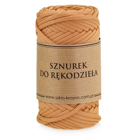 Przejdź do produktu Sznurek POLIESTROWY Płaski do rękodzieła makramy Beżowy 5mm 50m