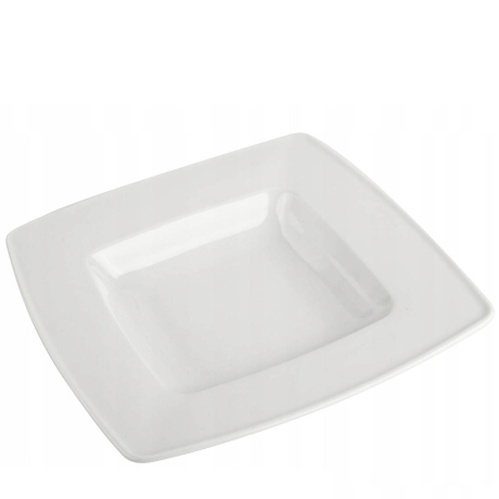 Przejdź do produktu Talerz obiadowy głęboki LUBIANA Victoria 23x29cm Biały