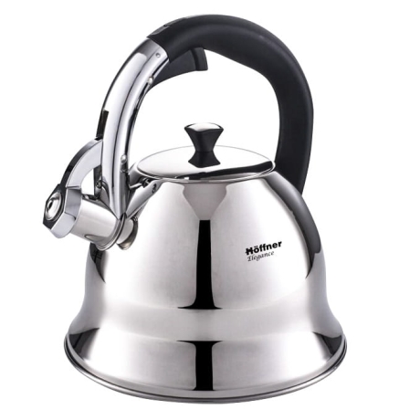 Przejdź do produktu Czajnik metalowy z gwizdkiem Hoffner 3L Indukcja Gaz HF-1015 POŁYSK