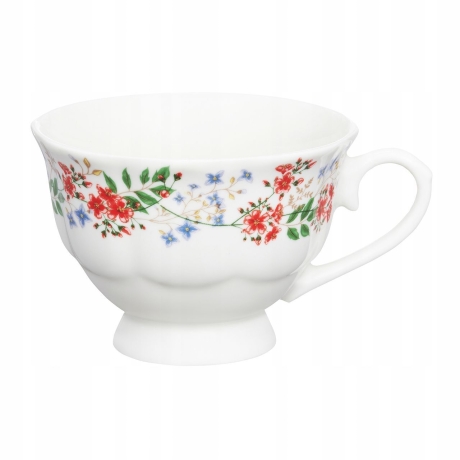 Przejdź do produktu AMBITION Rosalia dekorowany serwis kawowy dla 6 osób, filiżanki + spodki, 12-elementowy, kwiatowy wzór