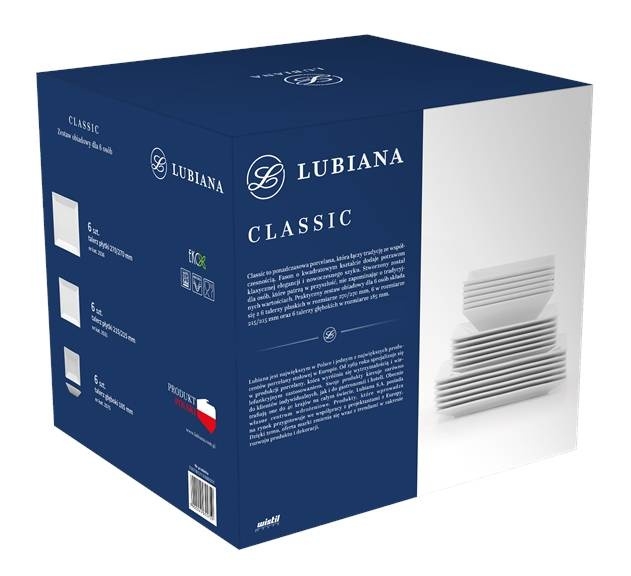Zestaw obiadowy dla 6 osób LUBIANA Classic 18el Biały