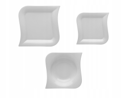 Zestaw obiadowy dla 6 osób LUBIANA Opera 18el Biały