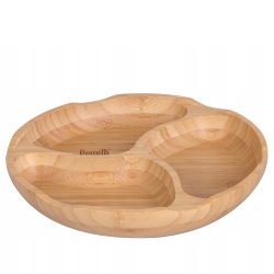 Patera do przystawek trójdzielna bambusowa 25cm Berretti BR-0312