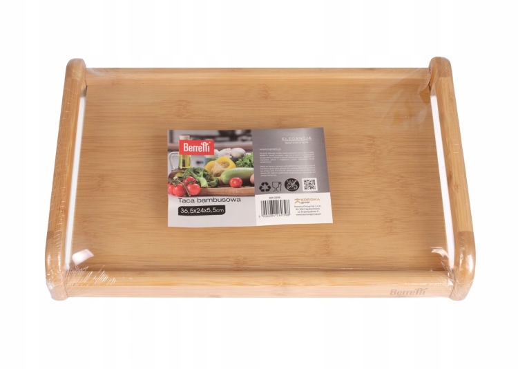 Taca prostokątna bambusowa Berretti 36,5x24x5,5 cm BR-039