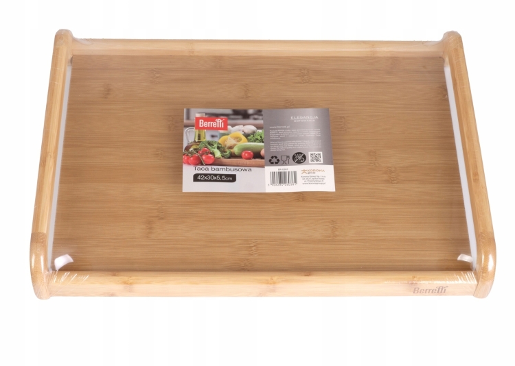 Taca prostokątna bambusowa Berretti BR-0381 42x30x5,5 cm