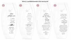 Wazon dekoracyjny SWAROVSKI 32cm Tulipan z grawerem, na ślub, podziękowania