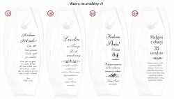 Wazon dekoracyjny SWAROVSKI 32cm Tulipan z grawerem, na ślub, podziękowania