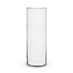 Bezbarwny klasyczny szklany wazon cylinder/tuba na kwiaty ozdoby Trend Glass 29,5cm