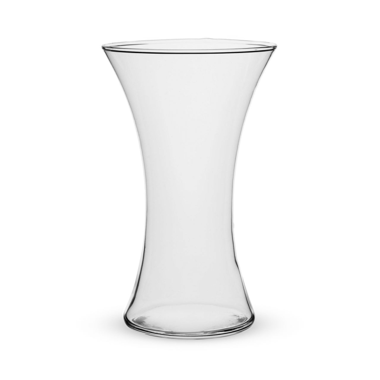 Bezbarwny klasyczny szklany wazon na kwiaty ozdobny Trend Glass 24,5cm