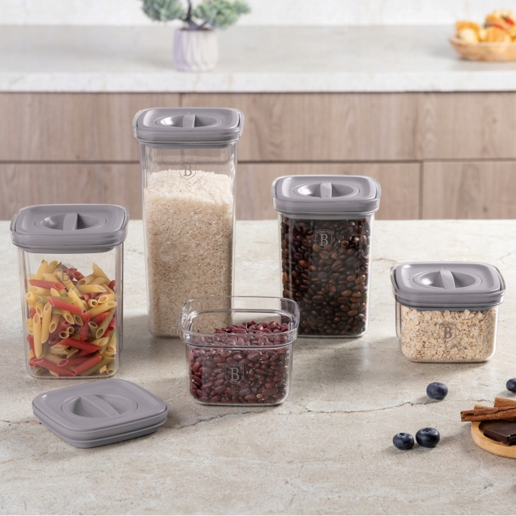 BerlingerHaus pojemniki kuchenne na żywność zestaw Taupe BH-8576