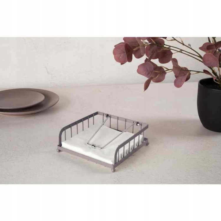 Serwetnik z dociskiem metalowy Berlinger Haus Taupe BH-8592