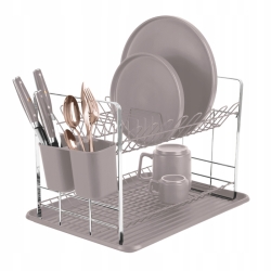 Suszarka dwupoziomowa do naczyń ociekacz Berlinger Haus Taupe BH-8596