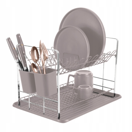 Przejdź do produktu Suszarka dwupoziomowa do naczyń ociekacz Berlinger Haus Taupe BH-8596