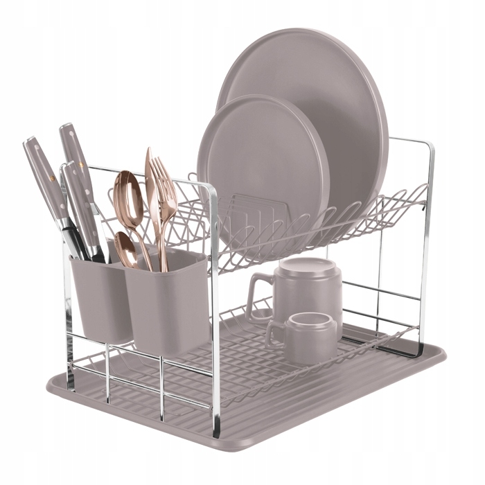 Suszarka dwupoziomowa do naczyń ociekacz Berlinger Haus Taupe BH-8596