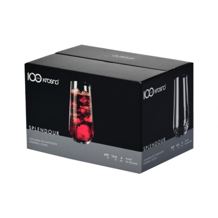 KROSNO Splendour komplet szklanek 6x400ml+6x480ml