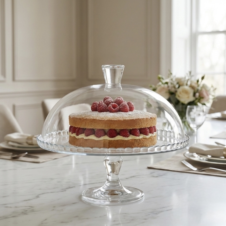 Patera z kloszem na nóżce PASABAHCE Patisserie ⌀ 32 cm