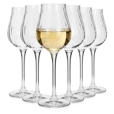 Przejdź do produktu Kieliszki ryflowane / karbowane z OPTYKIEM BOHEMIA Limosa Optic do wina wody 250 ml | 6 szt.