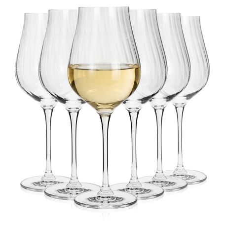 Przejdź do produktu Kieliszki ryflowane / karbowane z OPTYKIEM BOHEMIA Limosa Optic do wina wody 500 ml | 6 szt.