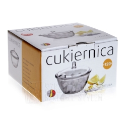Szklana cukiernica z pokrywką 12cm (481.1299)