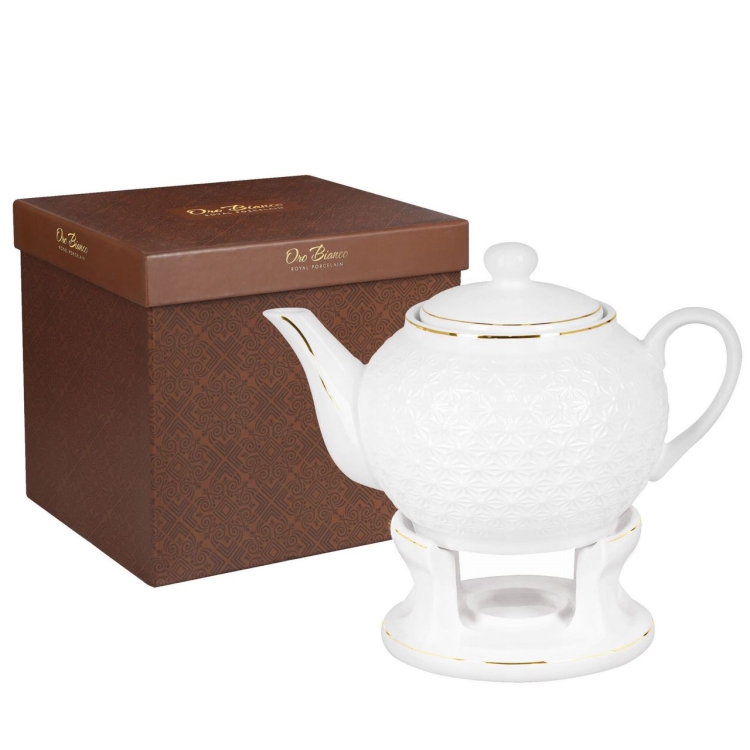 Bianco BO-2356 Imbryk z podgrzewaczem do kawy Dzbanek 900ml porcelana