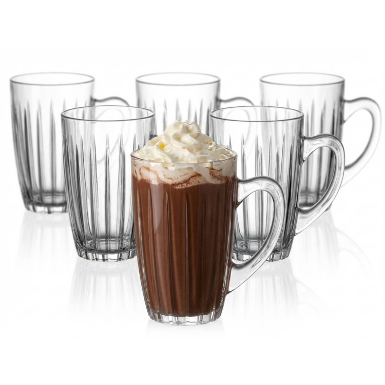 KUBKI Szklanki z uchem VENUS 350ml do herbaty 6szt