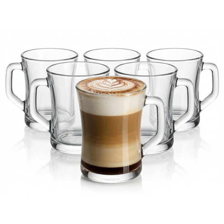 Szklanki kubki z uchem do kawy latte herbaty 200ml