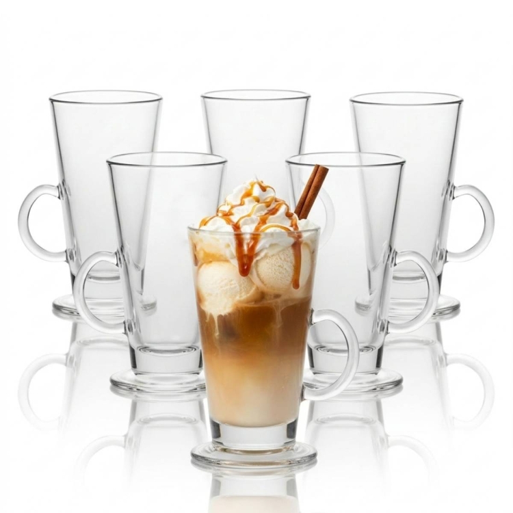 Komplet szklanek do kawy, latte 250 ml