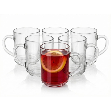 Przejdź do produktu Kubki szklanki z uchem do kawy herbaty soku Luminarc MUG 250ml 6szt