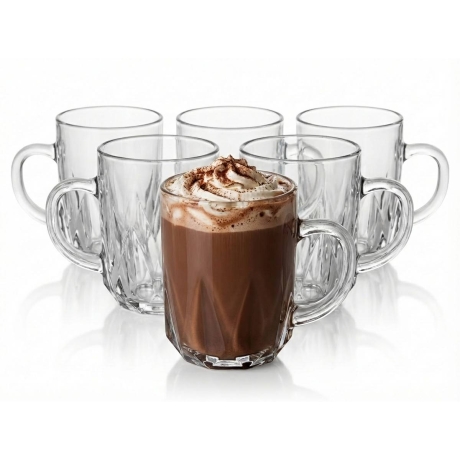 Przejdź do produktu Szklanki kubki z uchem do kawy herbaty soku Luminarc ARTIC 250ml 6szt