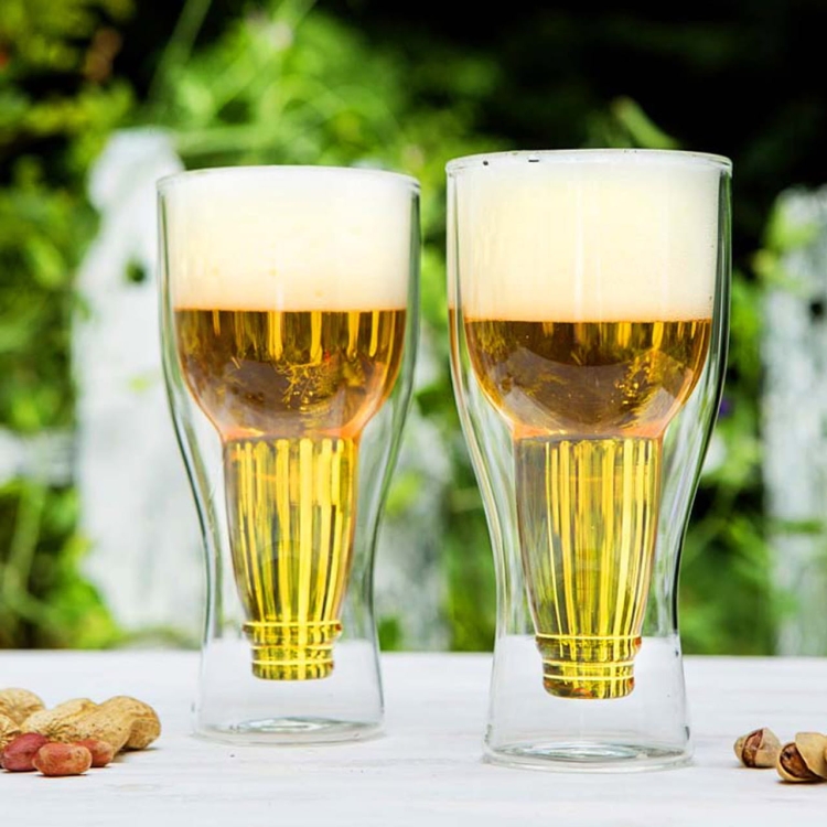 Oryginalna szklanka do piwa z podwójną ścianką 350ml