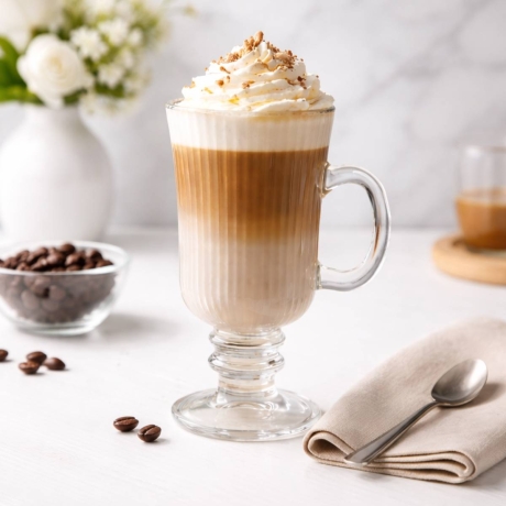 Przejdź do produktu Szklanki na stopce do kawy latte Irish Altom Design Selena 245ml 6szt