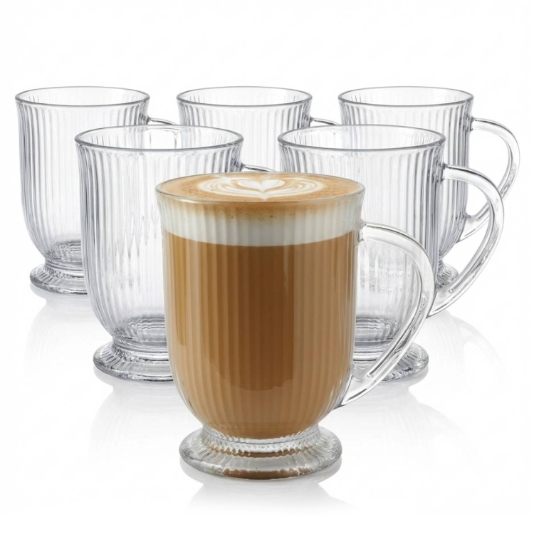 Szklanki z uchem KUBKI do kawy herbaty Altom Design SELENA XXL 500 ml 6szt