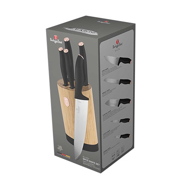 Komplet noży w bloku Berlinger Haus Black Rose BH-2752