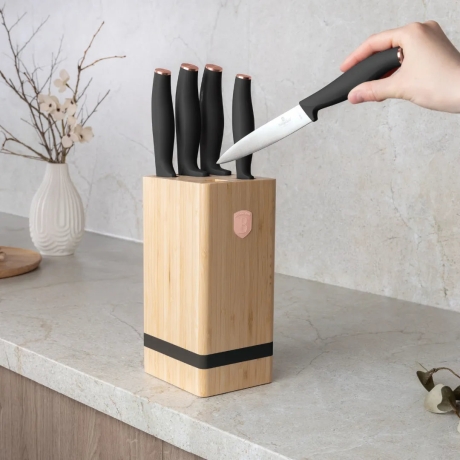 Przejdź do produktu Komplet noży w bloku Berlinger Haus Black Rose BH-2970