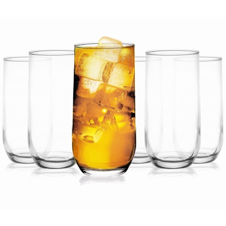 Przejdź do produktu Wysokie szklanki do wody soku drinków 400ml 6szt