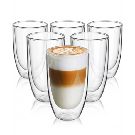 Przejdź do produktu Vialli Design AMO 350ml szklanki termiczne latte 6szt