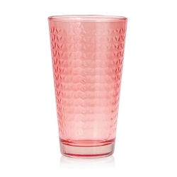 Szklanki kolorowe do soku, wody, napojów TG Tressa 360 ml 6szt. RÓŻOWO-CZERWONE