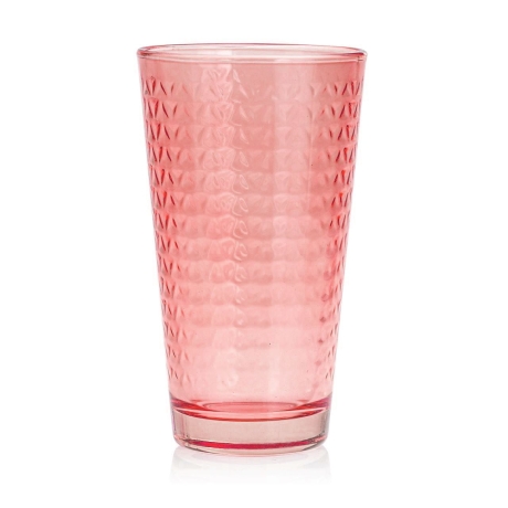 Przejdź do produktu Szklanki kolorowe do soku, wody, napojów TG Tressa 360 ml 6szt. RÓŻOWO-CZERWONE