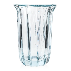 Ekskluzywny ręcznie robiony Wazon szklany na kwiaty bezbarwny HANDMADE 27 cm