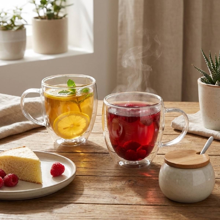 Szklanki kubki termiczne MIA 250ml 2szt