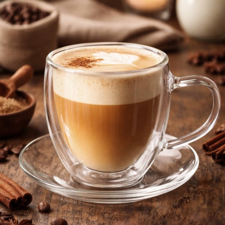 Przejdź do produktu Szklanki kubki termiczne do kawy herbaty AMBITION MIA 250ml 6szt + spodki Glasmark