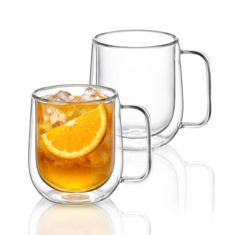 Przejdź do produktu Szklanki kubki termiczne do kawy i herbaty AMBITION MIA 250ml 2szt